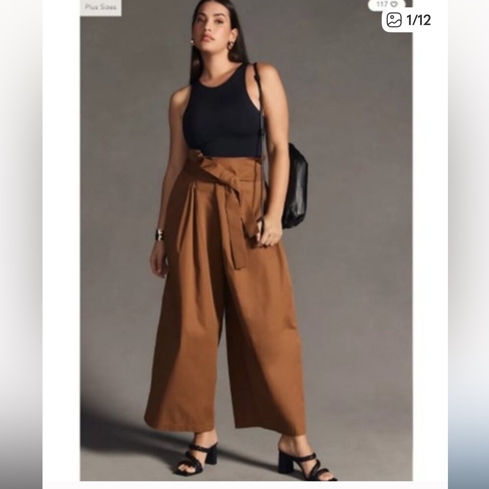 Exquise Paper Bag Pants, Anthropologie brand, Medium